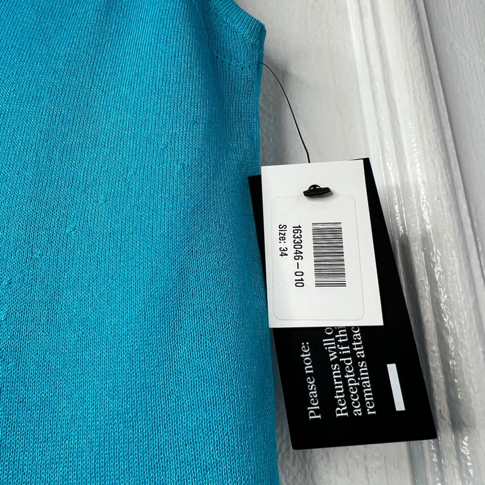 NWT Jacquemus La Robe Maille Roupao Sheer Mini Dress Knit Turquoise Blue Size 34 - Picture 12 of 16